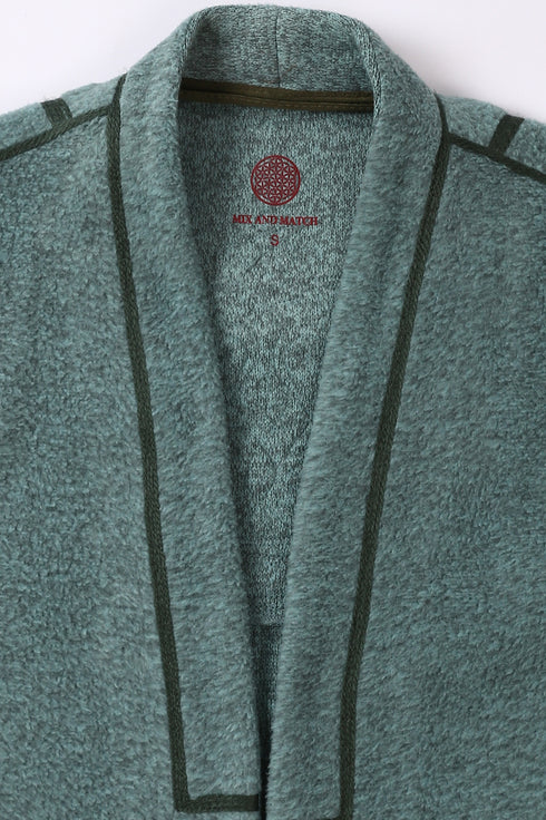 Jacket in faux fur with embroidery on the back